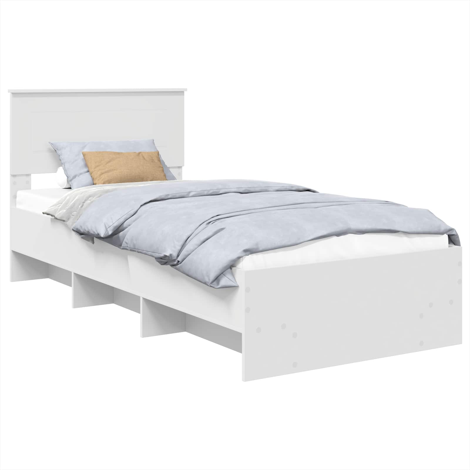 vidaXL Ramka łóżka Biały 80 x 200 cm Materiał drewnopochodny