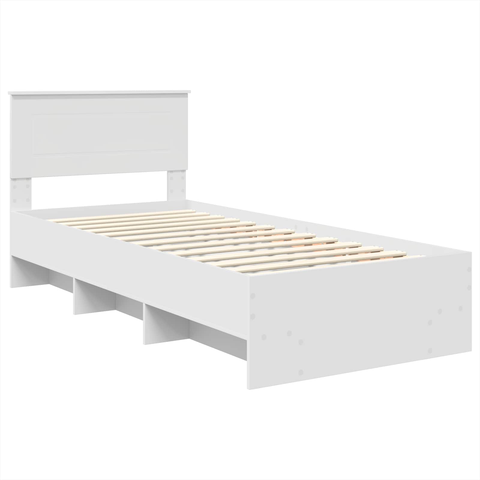 vidaXL Ramka łóżka Biały 80 x 200 cm Materiał drewnopochodny