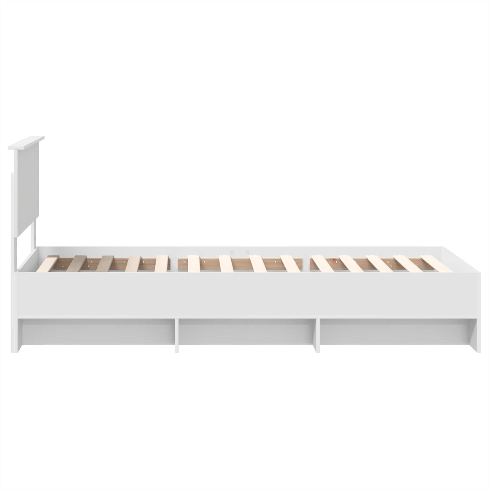 vidaXL Ramka łóżka Biały 80 x 200 cm Materiał drewnopochodny