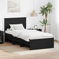 vidaXL Ramka łóżka Czarny 80 x 200 cm Materiał drewnopochodny