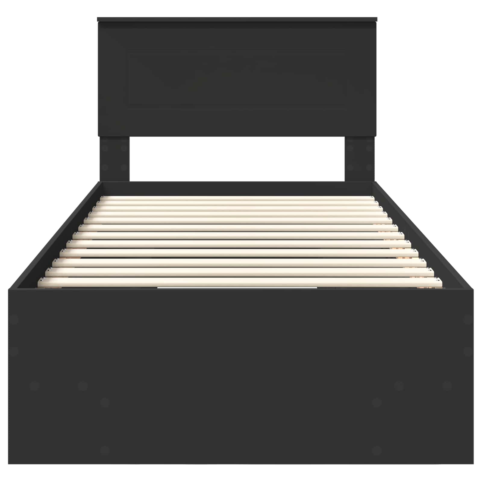 vidaXL Ramka łóżka Czarny 80 x 200 cm Materiał drewnopochodny