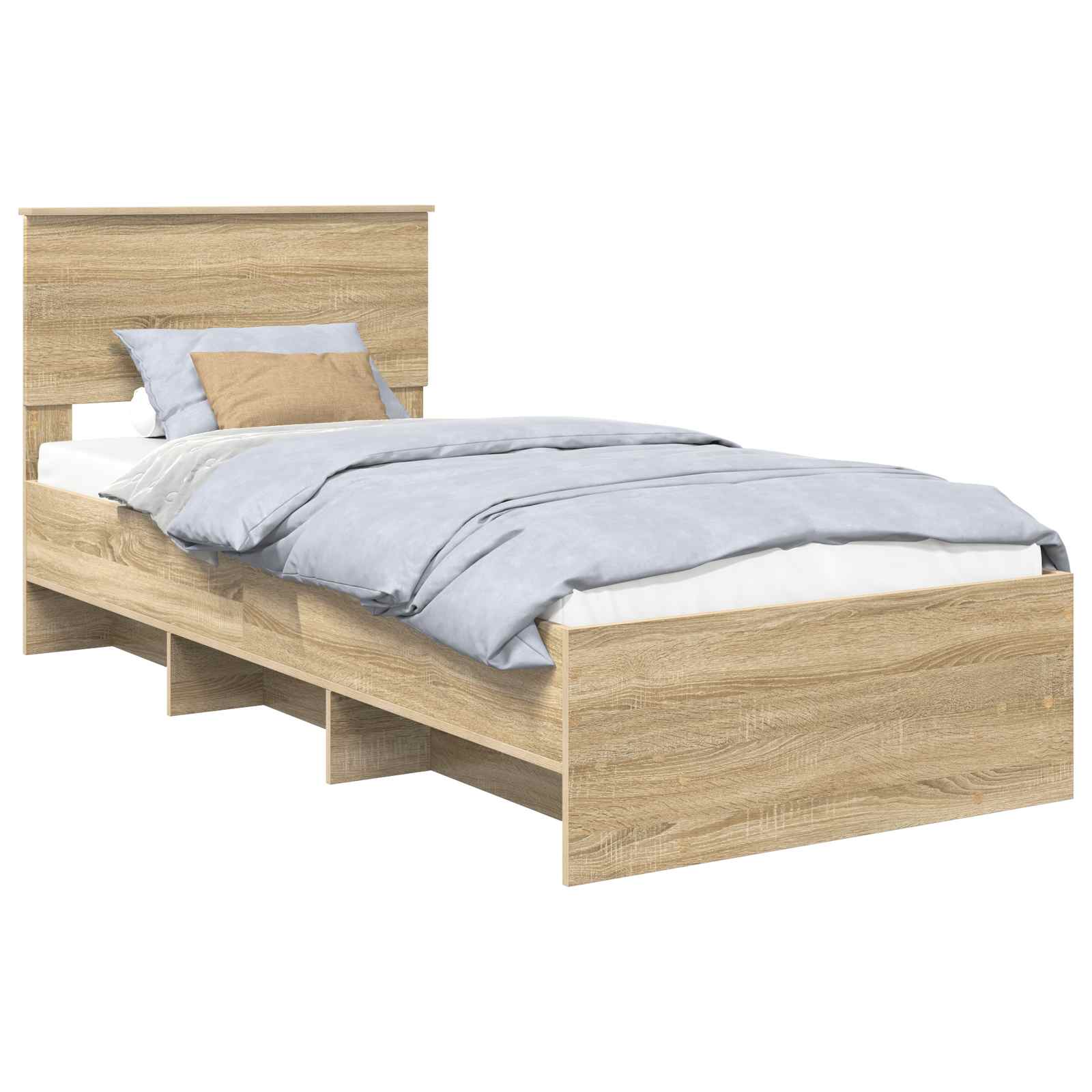 vidaXL Ramka łóżka Dąb Sonoma 80 x 200 cm Materiał drewnopochodny
