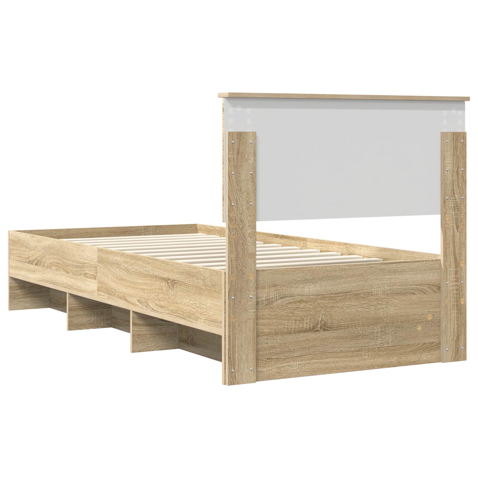 vidaXL Ramka łóżka Dąb Sonoma 80 x 200 cm Materiał drewnopochodny