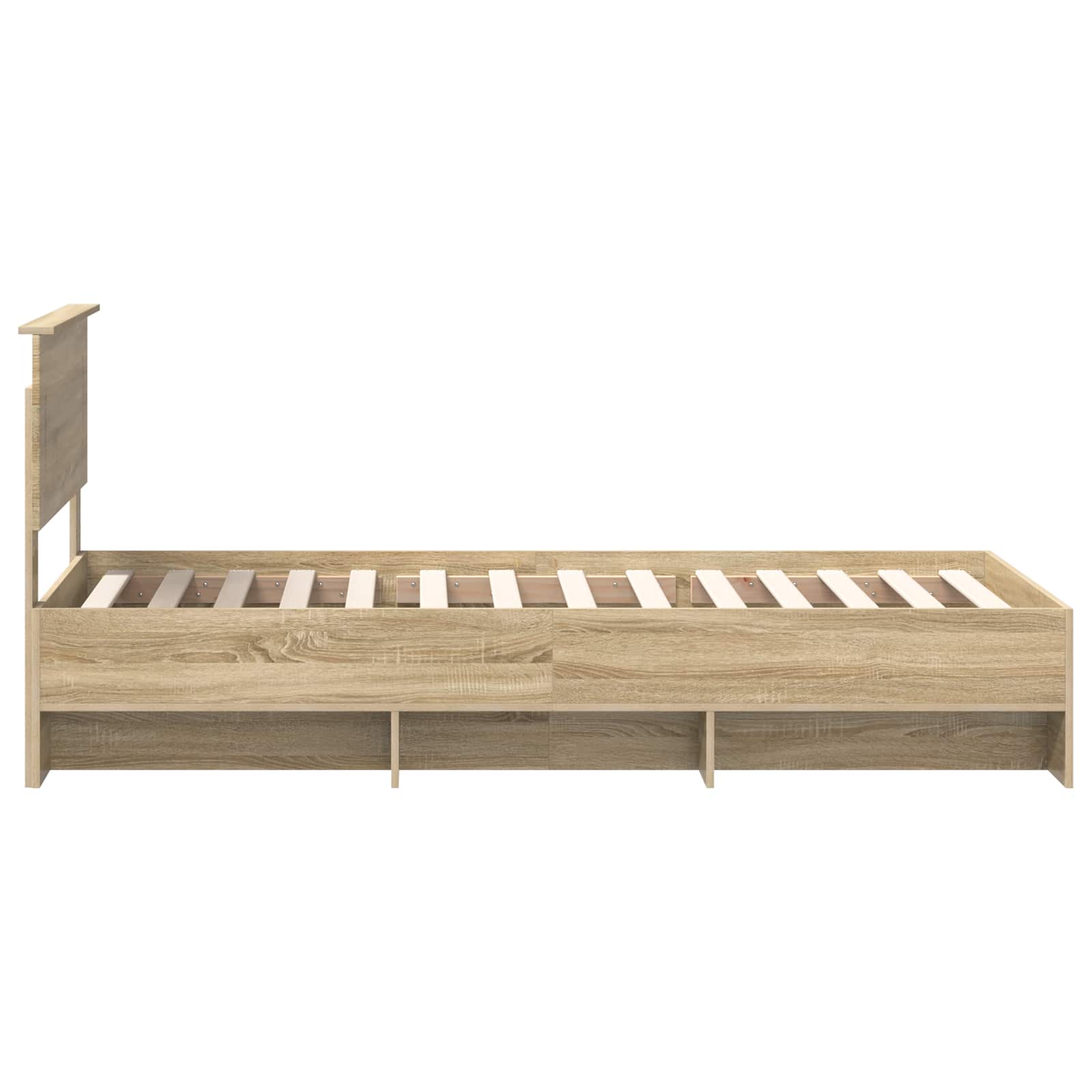 vidaXL Ramka łóżka Dąb Sonoma 80 x 200 cm Materiał drewnopochodny