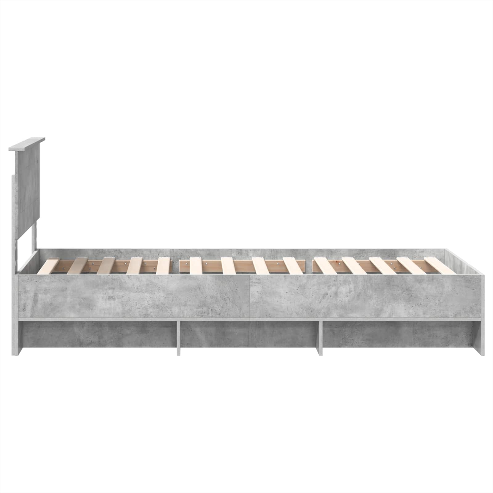 vidaXL Ramka łóżka Betonowy szary 80 x 200 cm Materiał drewnopochodny