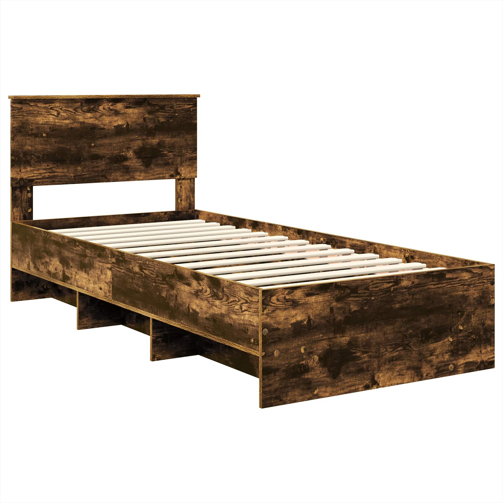vidaXL Ramka łóżka Dąb wędzony 80 x 200 cm Materiał drewnopochodny