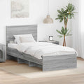vidaXL Ramka łóżka Szary Sonoma 80 x 200 cm Materiał drewnopochodny