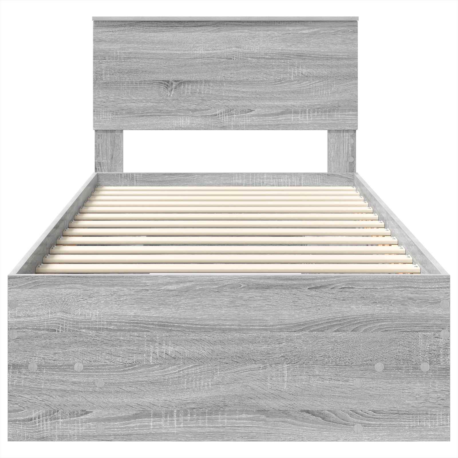 vidaXL Ramka łóżka Szary Sonoma 80 x 200 cm Materiał drewnopochodny