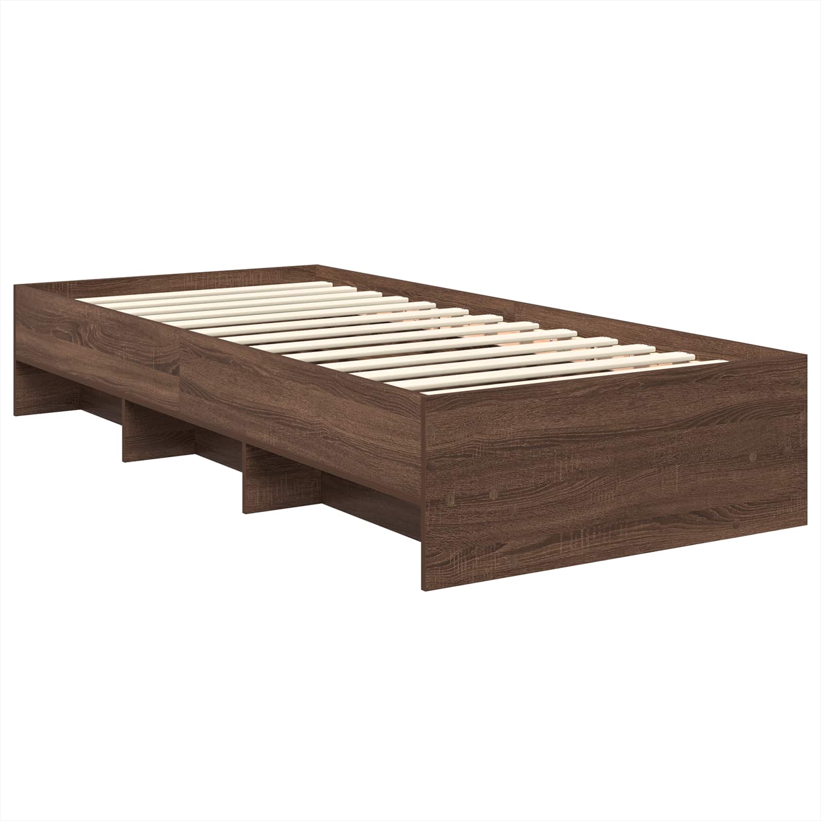 vidaXL Ramka łóżka Brązowy dąb 80 x 200 cm Materiał drewnopochodny