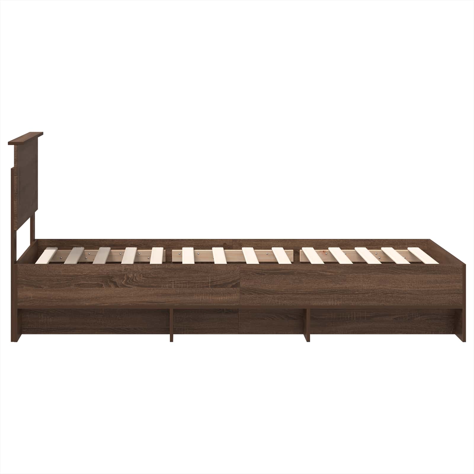 vidaXL Ramka łóżka Brązowy dąb 80 x 200 cm Materiał drewnopochodny