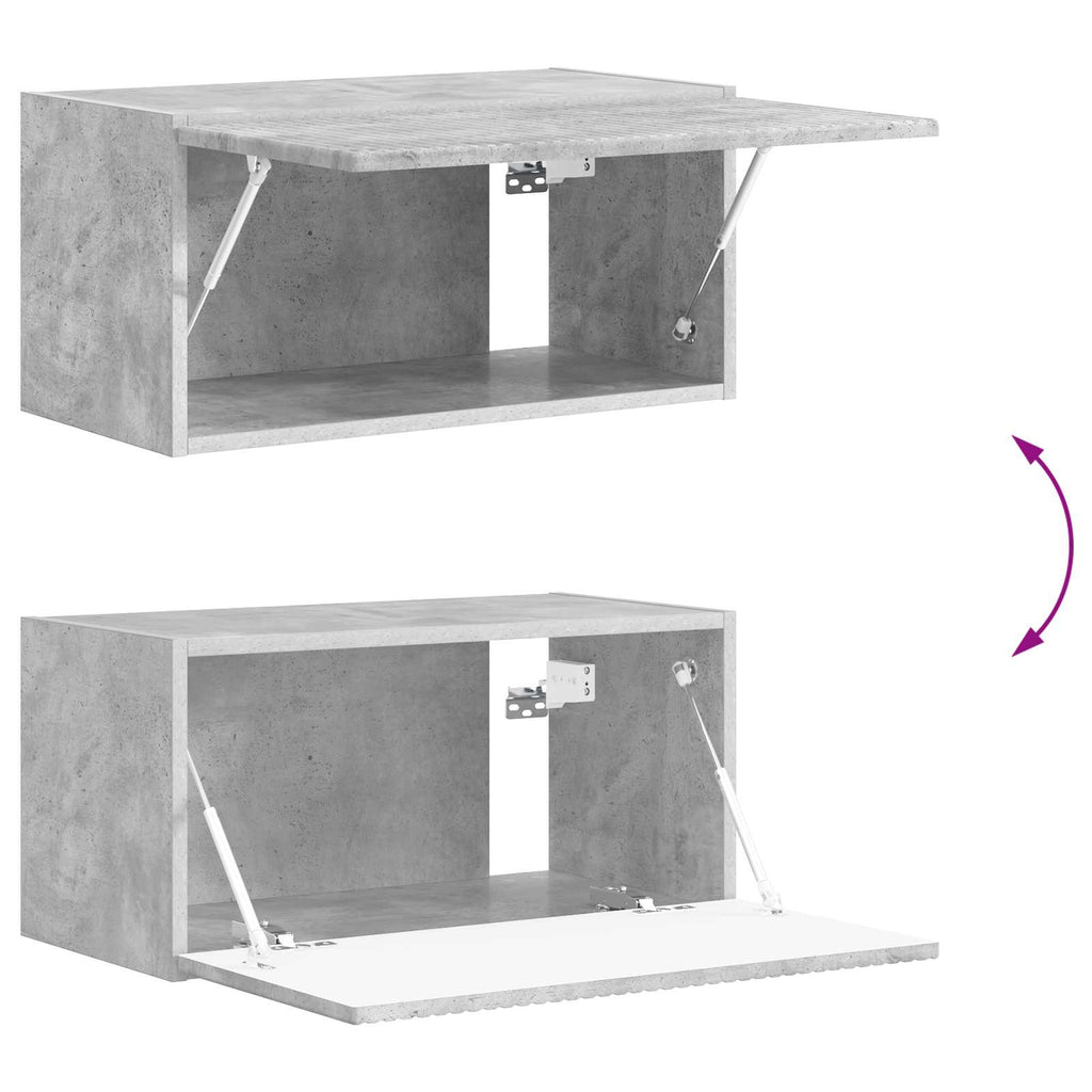 vidaXL Zestaw szafki pod telewizor na ścianę 4 pcs Betonowy szary