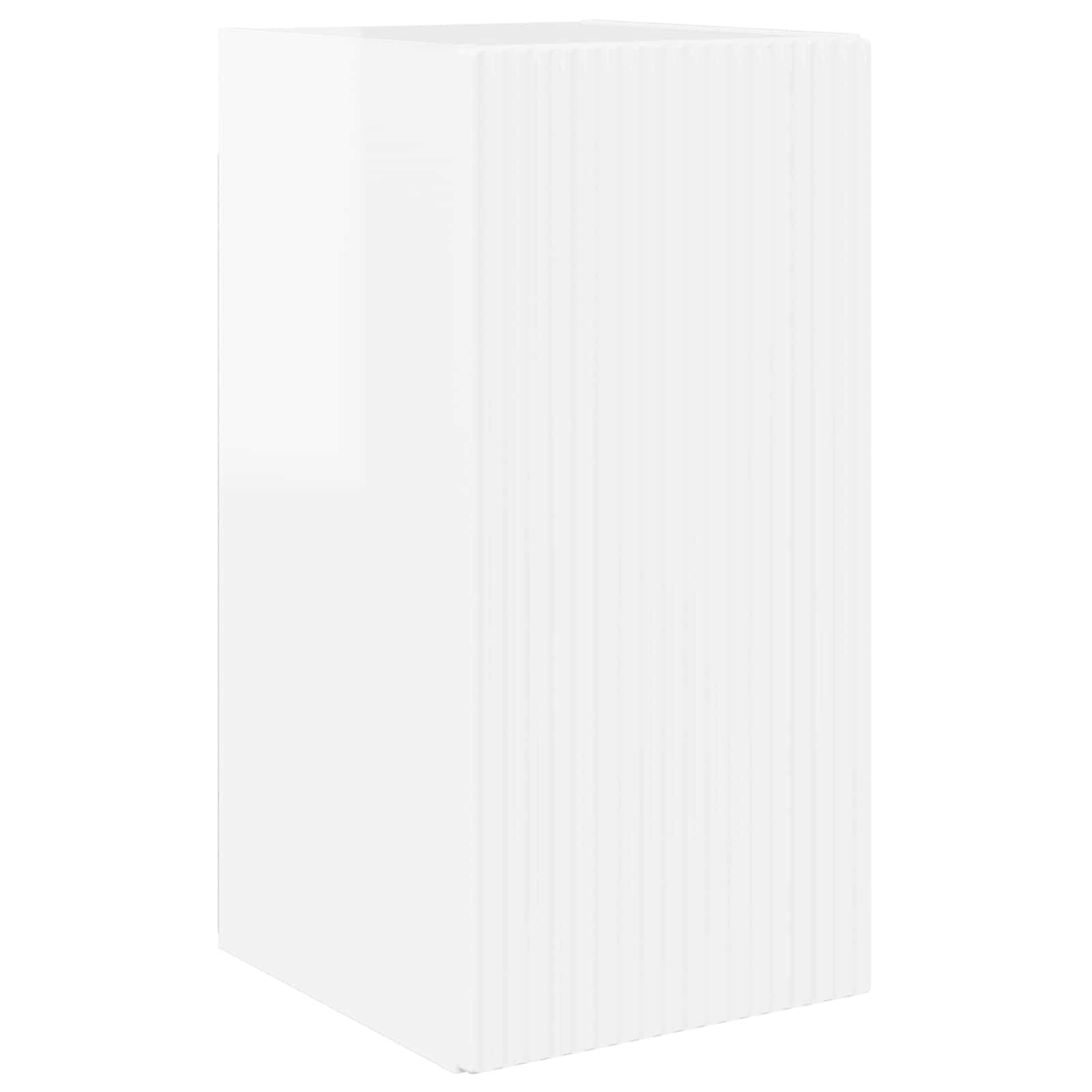 vidaXL Zestaw szafki pod telewizor na ścianę 4 pcs Wysoki połysk biały