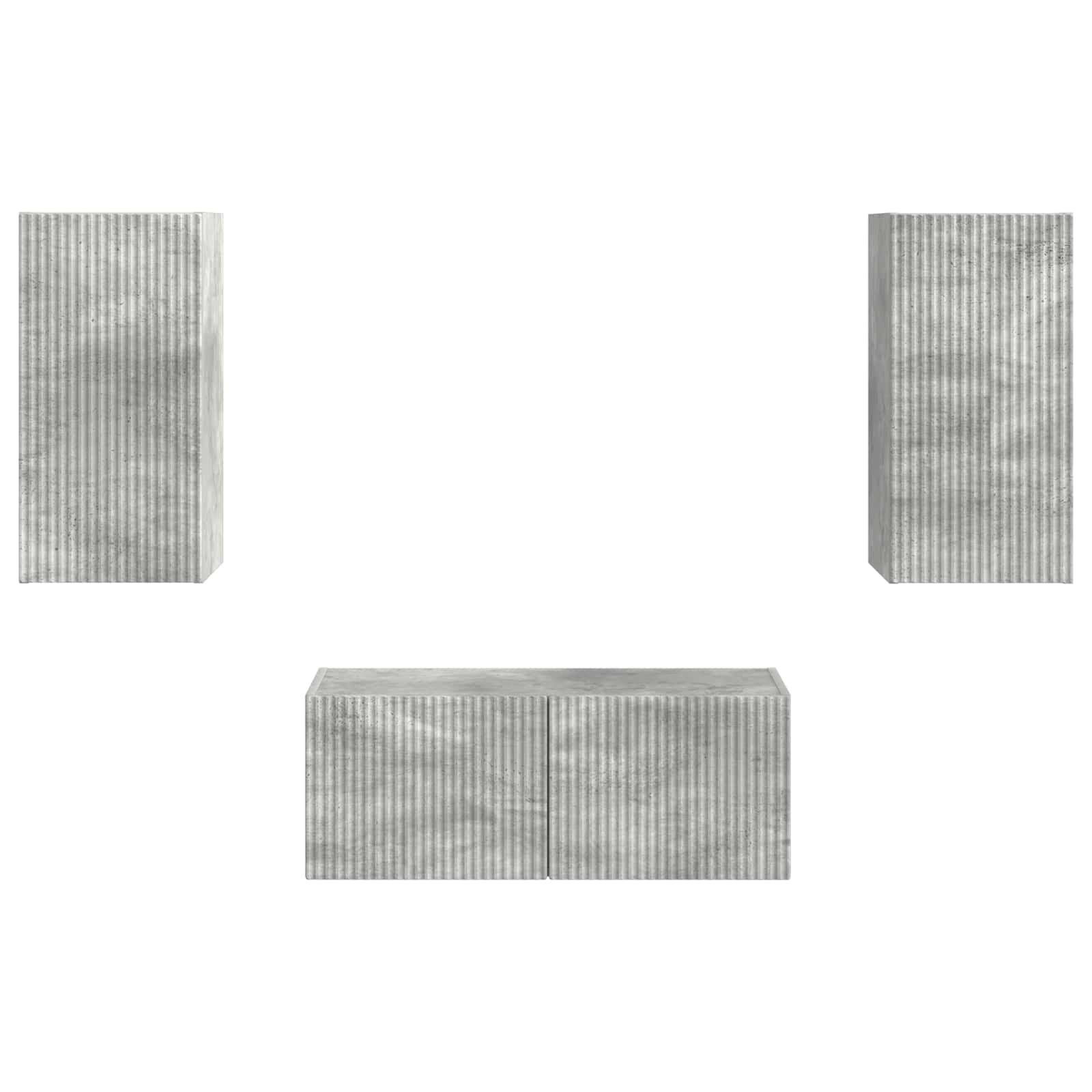 vidaXL Zestaw szafek RTV 2 pcs Betonowy szary Materiał drewnopochodny