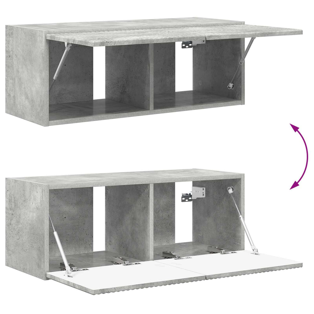vidaXL Zestaw szafek RTV 2 pcs Betonowy szary Materiał drewnopochodny