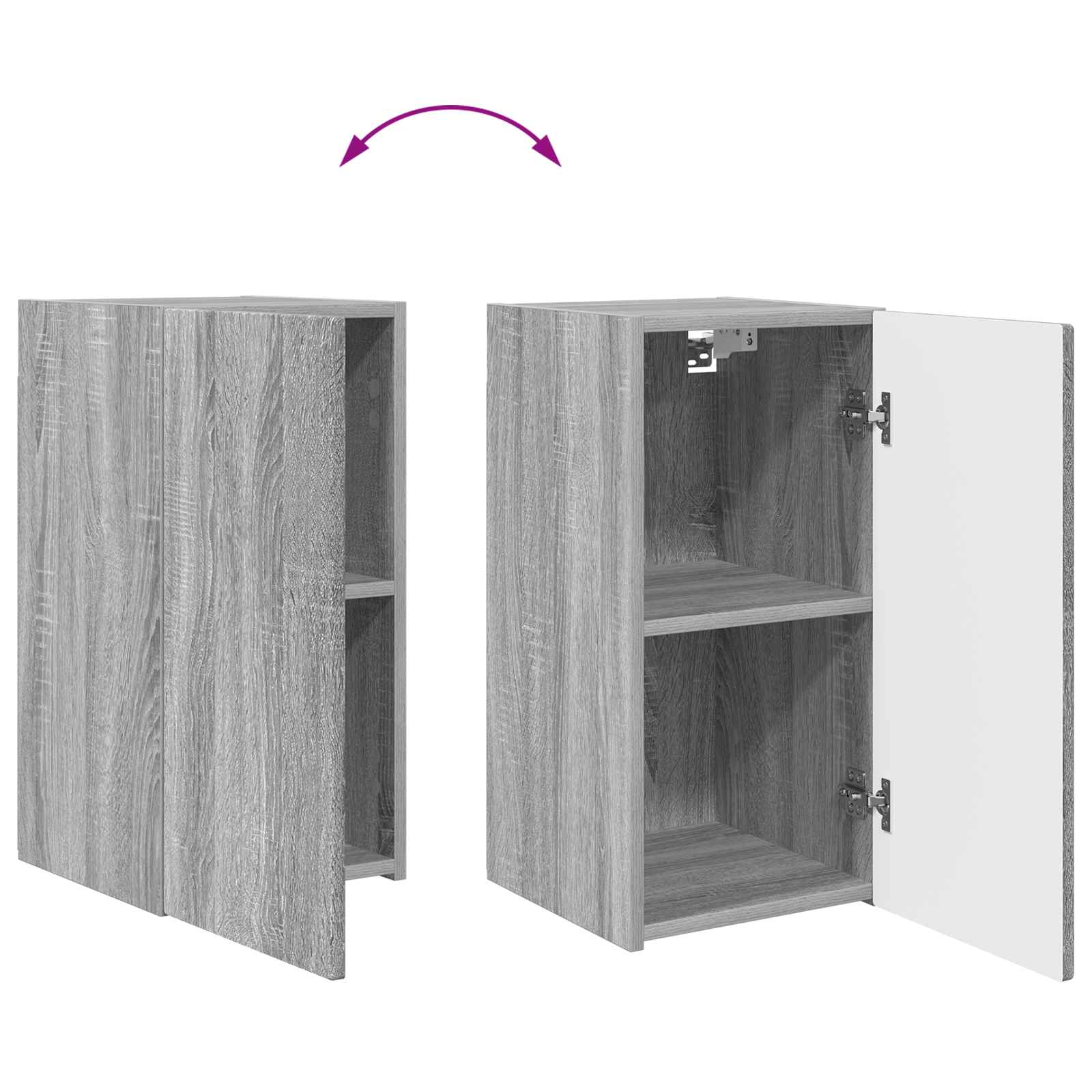 vidaXL Zestaw szafek RTV 2 pcs Szary Sonoma Materiał drewnopochodny