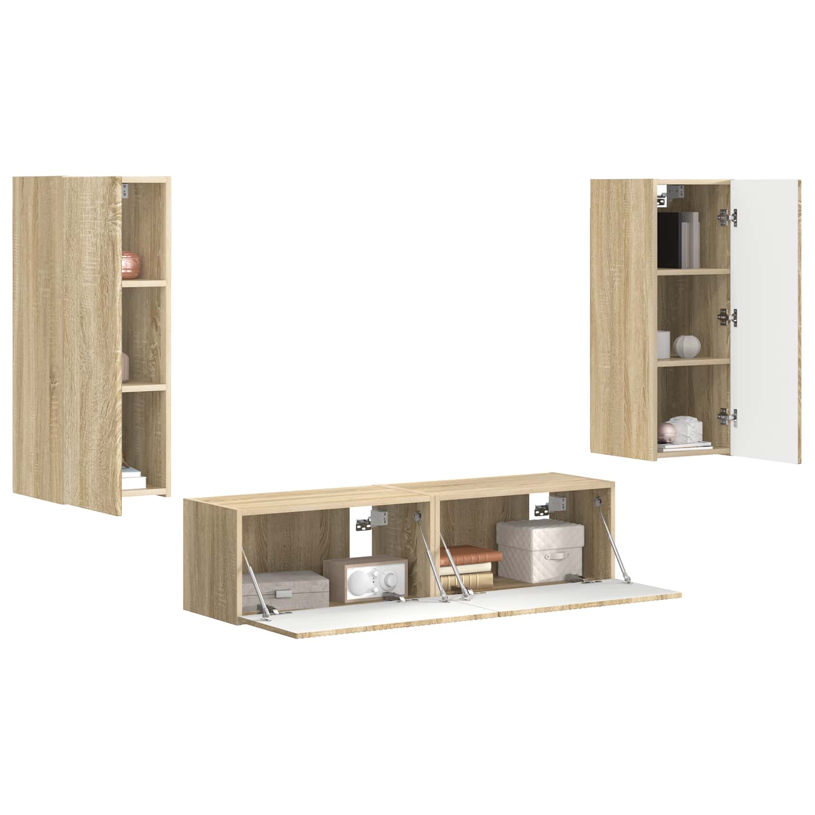 vidaXL Zestaw szafek RTV 2 pcs Dąb Sonoma Materiał drewnopochodny
