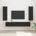 vidaXL Zestaw szafek RTV 3 pcs Czarny Materiał drewnopochodny
