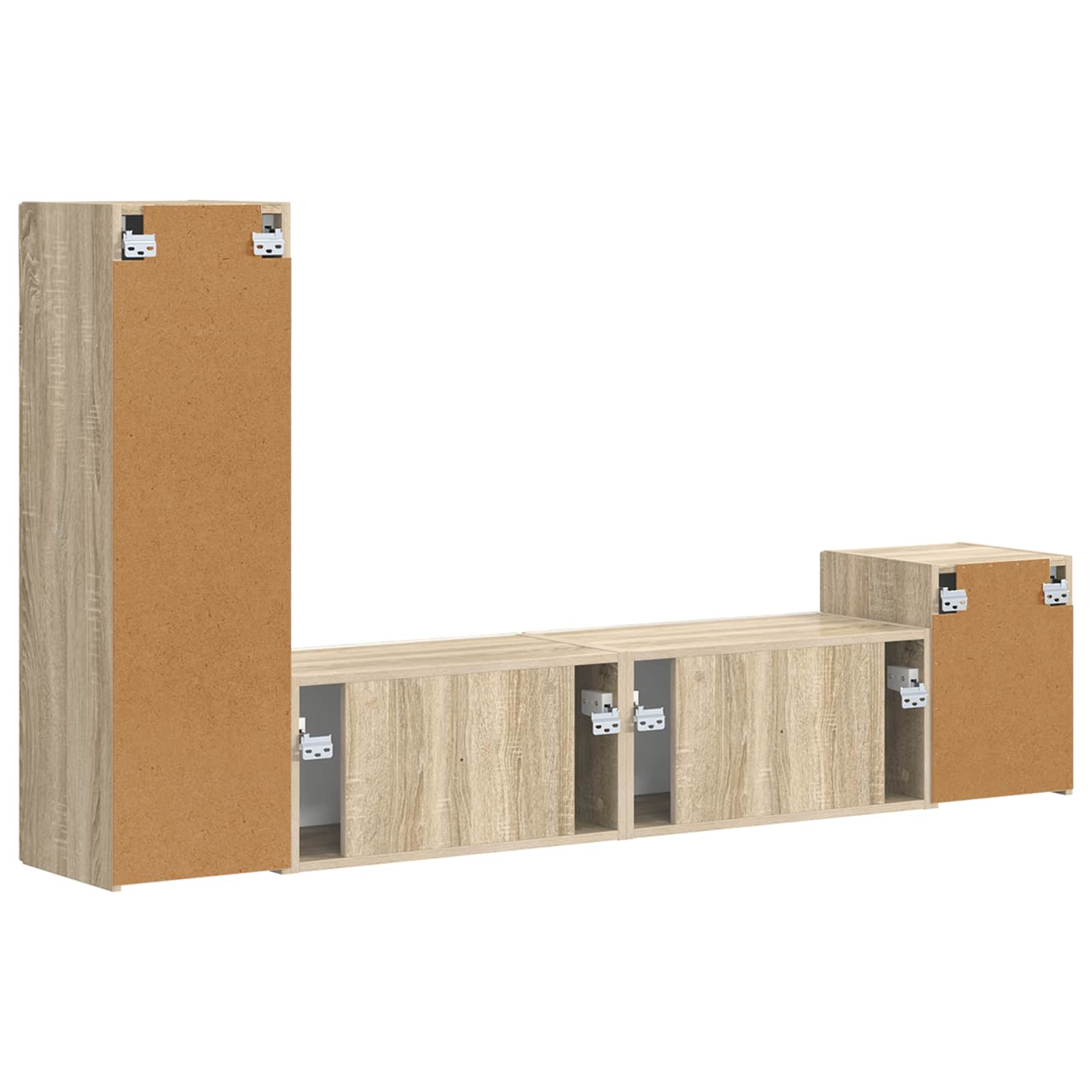vidaXL Zestaw szafek RTV 4 pcs Dąb Sonoma Materiał drewnopochodny