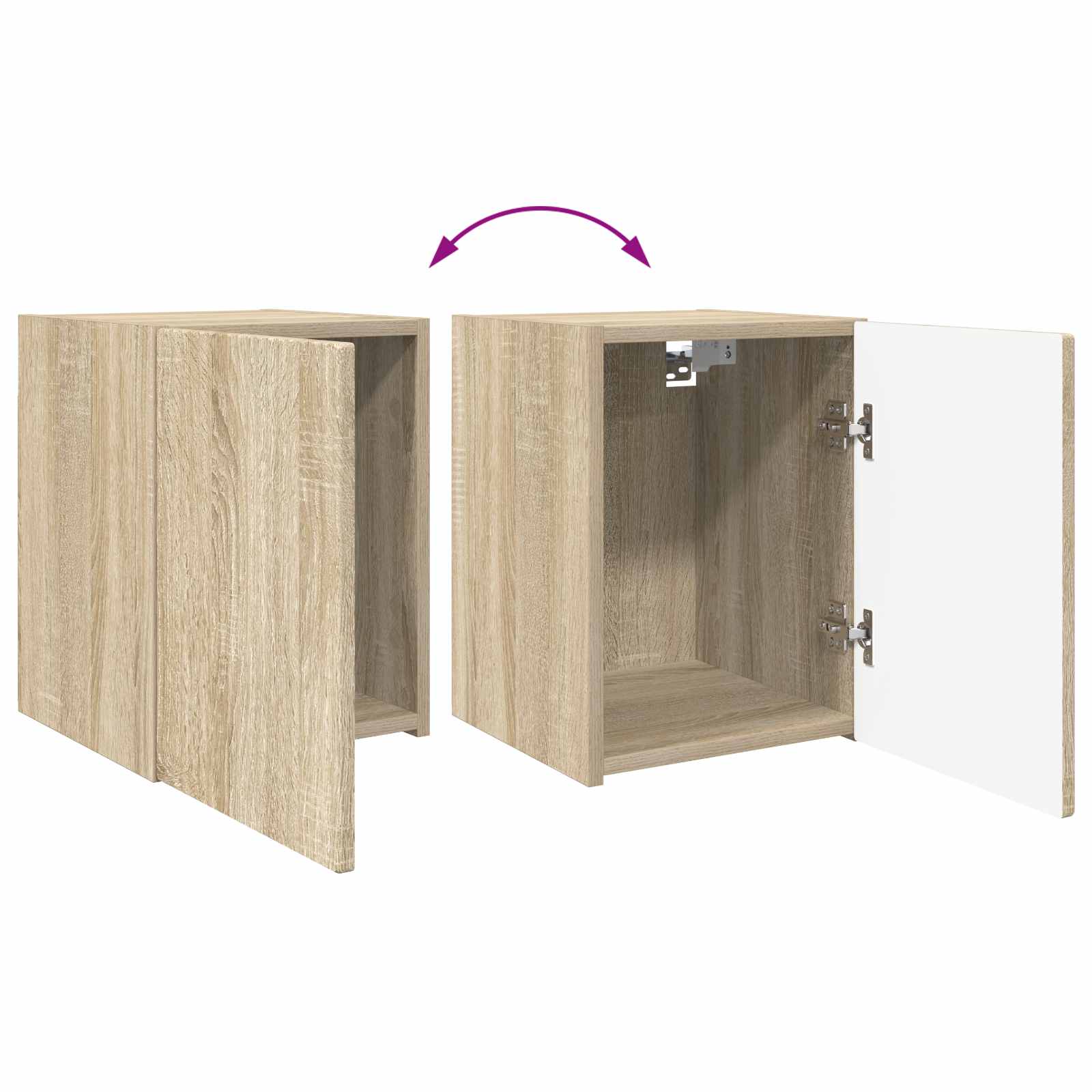 vidaXL Zestaw szafek RTV 4 pcs Dąb Sonoma Materiał drewnopochodny