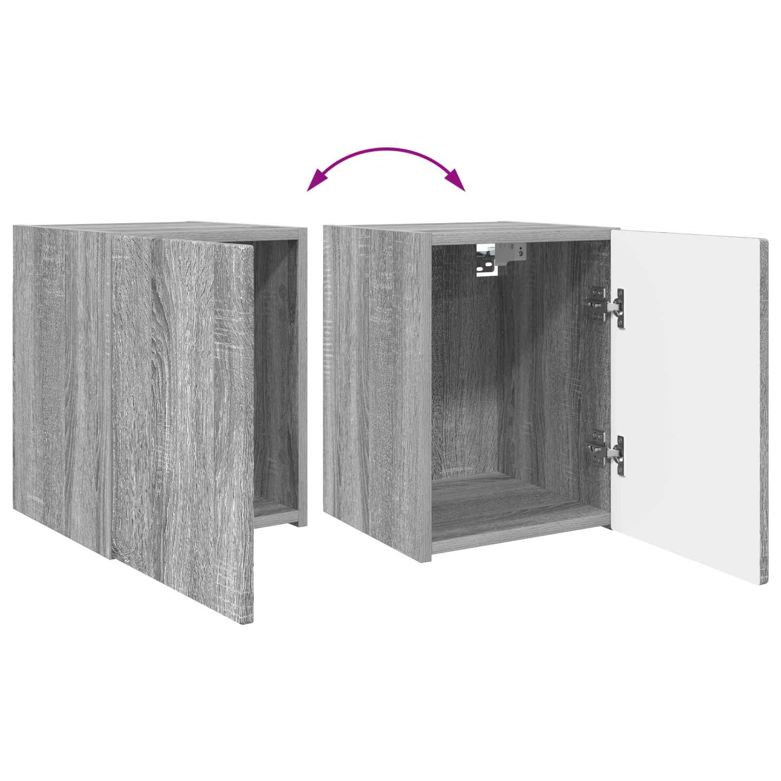 vidaXL Zestaw szafek RTV 4 pcs Szary Sonoma Materiał drewnopochodny