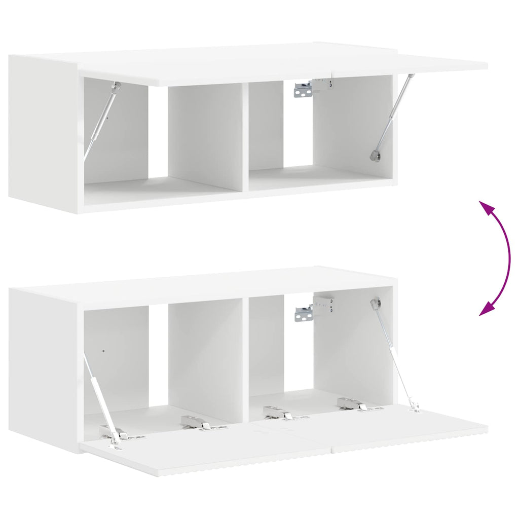 vidaXL Zestaw szafek RTV 4 pcs Biały Materiał drewnopochodny