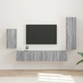 vidaXL Zestaw szafek RTV 4 pcs Szary Sonoma Materiał drewnopochodny