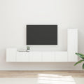 vidaXL Zestaw szafek RTV 3 pcs Biały Materiał drewnopochodny