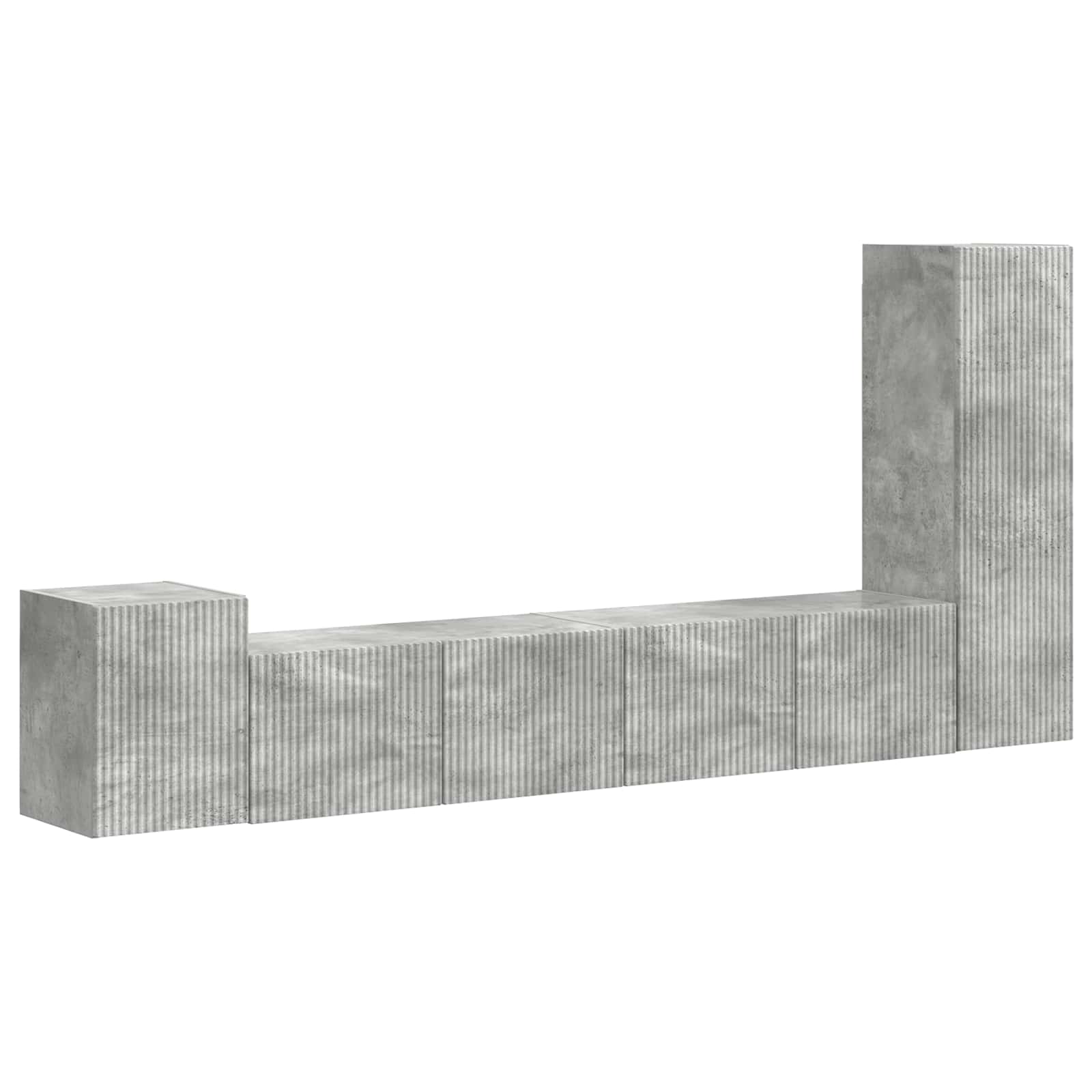 vidaXL Zestaw szafek RTV 3 pcs Betonowy szary Materiał drewnopochodny