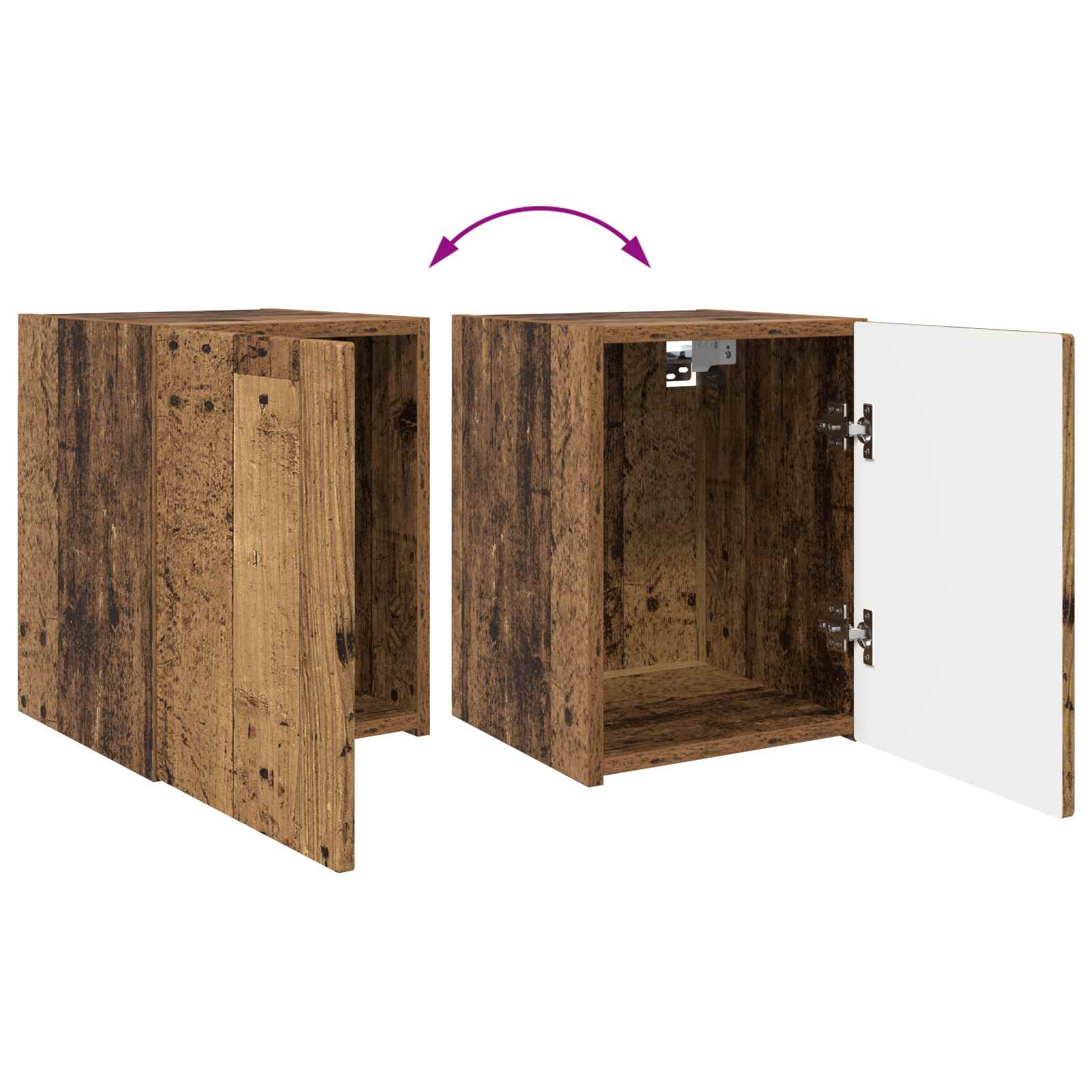 vidaXL Zestaw szafek RTV 4 pcs Stare drewno Materiał drewnopochodny