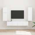 vidaXL Zestaw szafek RTV 4 pcs Biały Materiał drewnopochodny