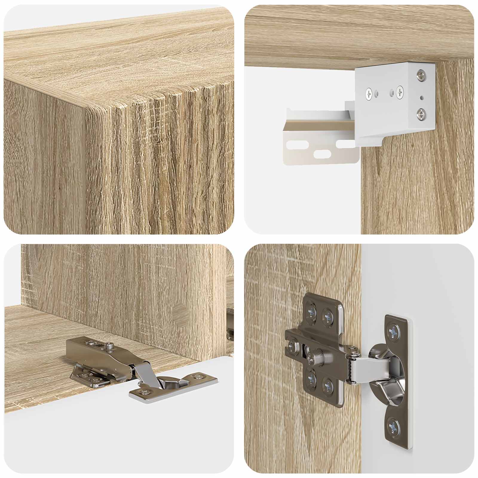 vidaXL Zestaw szafek RTV 4 pcs Dąb Sonoma Materiał drewnopochodny