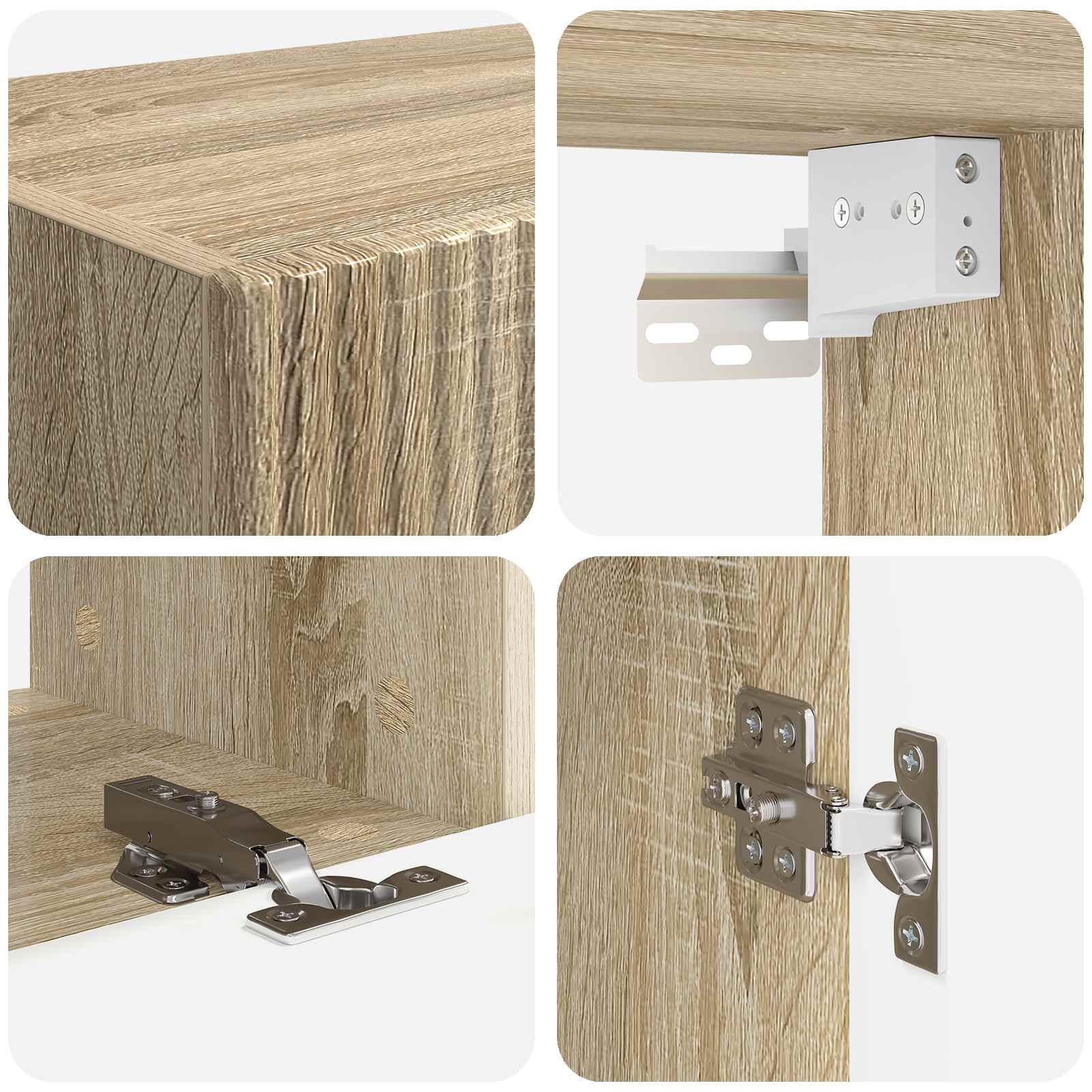 vidaXL Zestaw szafek RTV 4 pcs Dąb Sonoma Materiał drewnopochodny