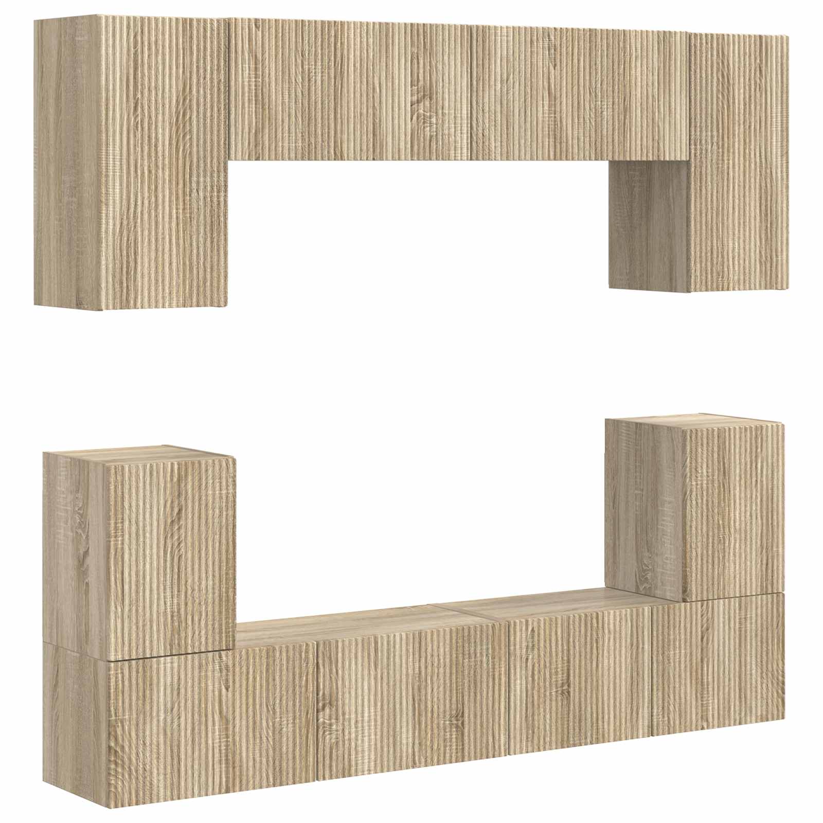 vidaXL Zestaw szafek RTV 5 pcs Dąb Sonoma Materiał drewnopochodny