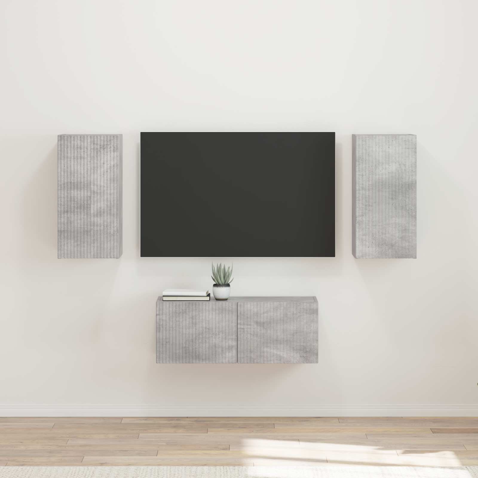 vidaXL Zestaw szafek RTV 6 pcs Betonowy szary Materiał drewnopochodny
