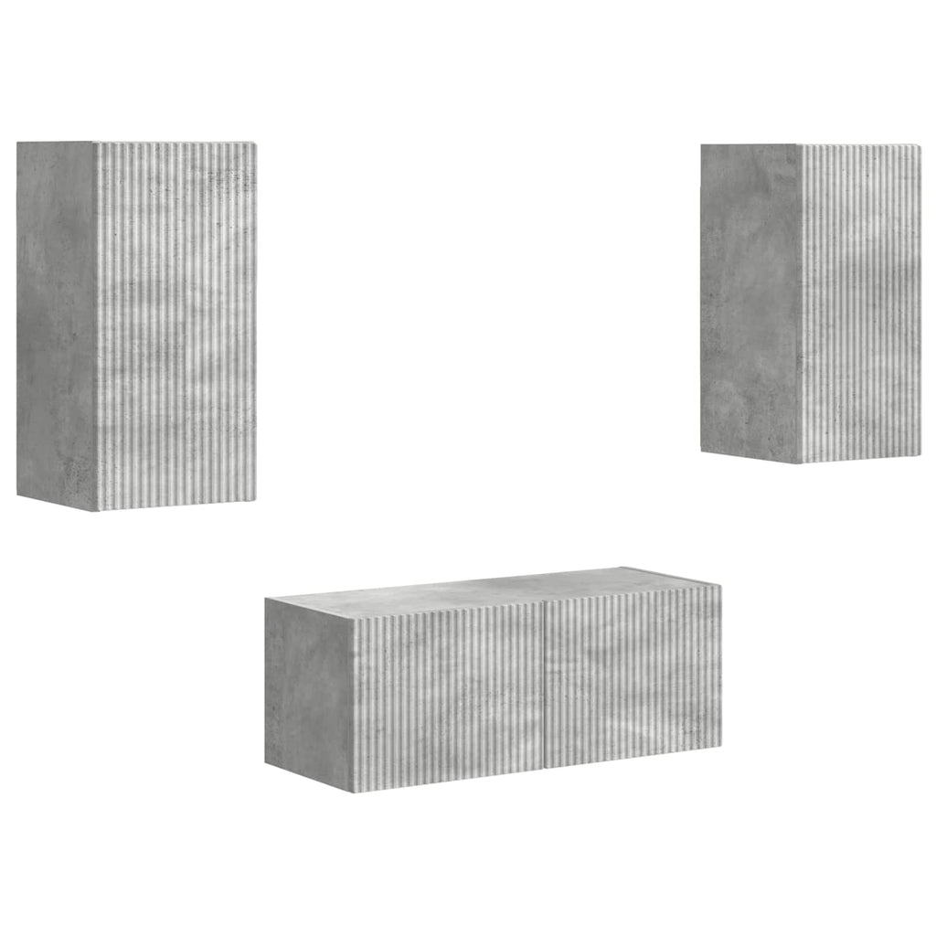 vidaXL Zestaw szafek RTV 6 pcs Betonowy szary Materiał drewnopochodny
