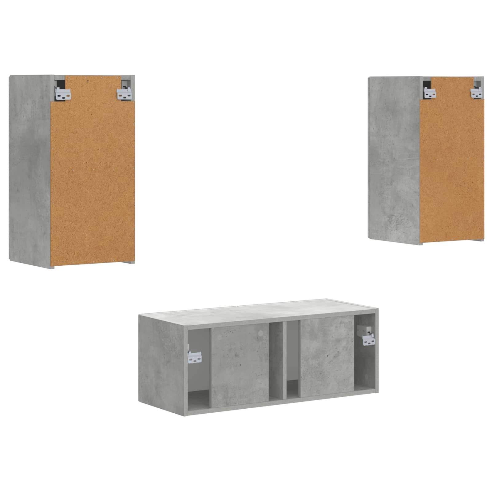 vidaXL Zestaw szafek RTV 6 pcs Betonowy szary Materiał drewnopochodny