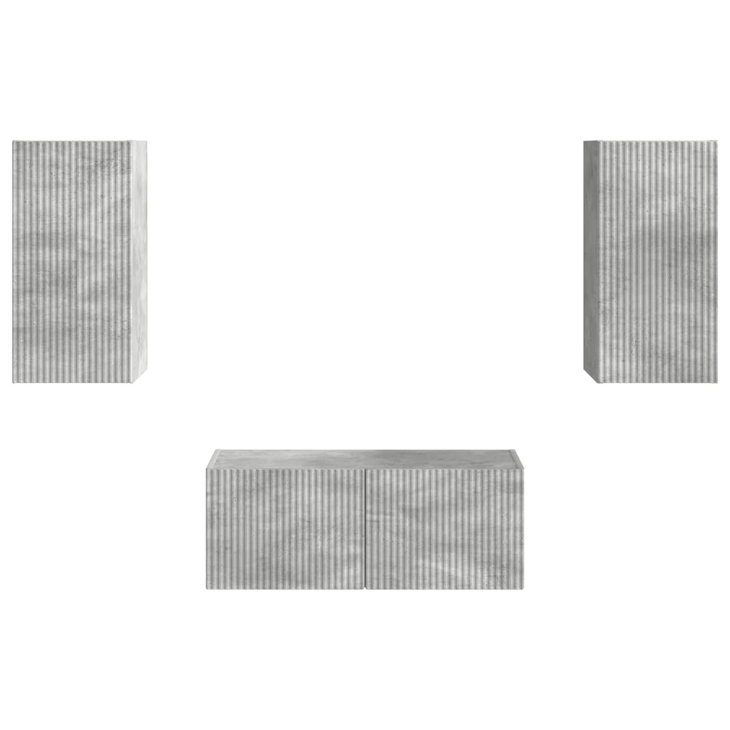 vidaXL Zestaw szafek RTV 6 pcs Betonowy szary Materiał drewnopochodny