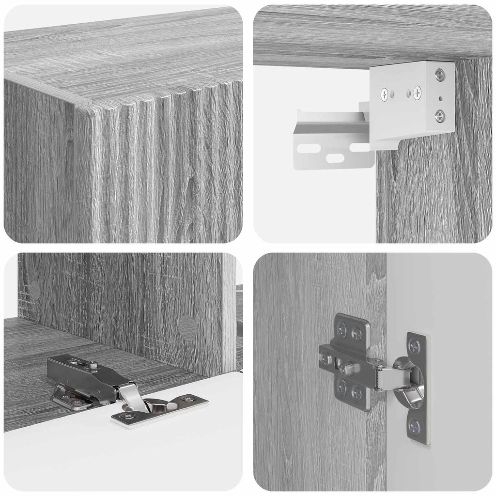 vidaXL Zestaw szafek RTV 6 pcs Szary Sonoma Materiał drewnopochodny