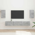 vidaXL Zestaw szafek RTV 5 pcs Betonowy szary Materiał drewnopochodny