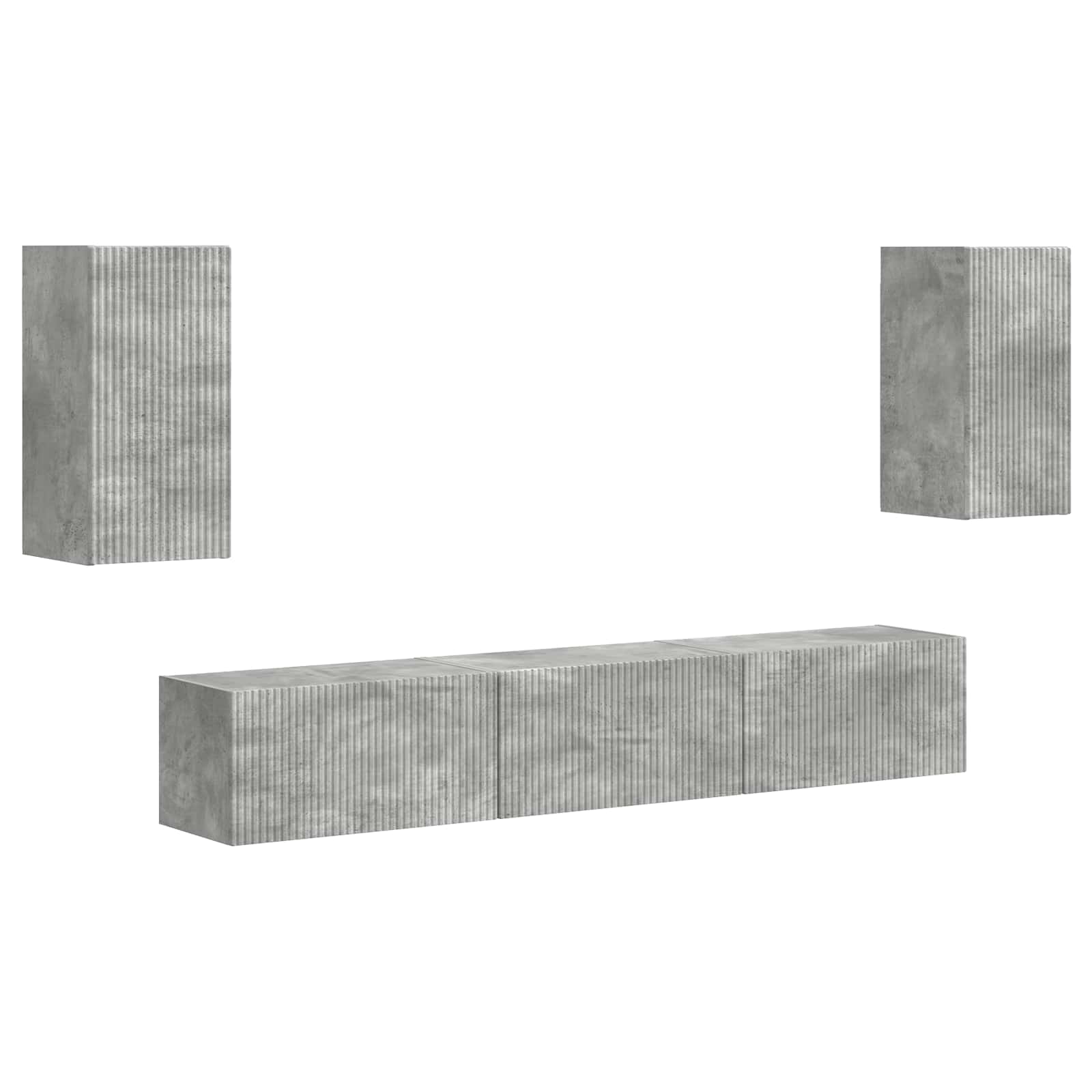 vidaXL Zestaw szafek RTV 5 pcs Betonowy szary Materiał drewnopochodny