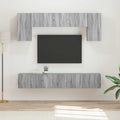 vidaXL Zestaw szafek RTV 4 pcs Szary Sonoma Materiał drewnopochodny