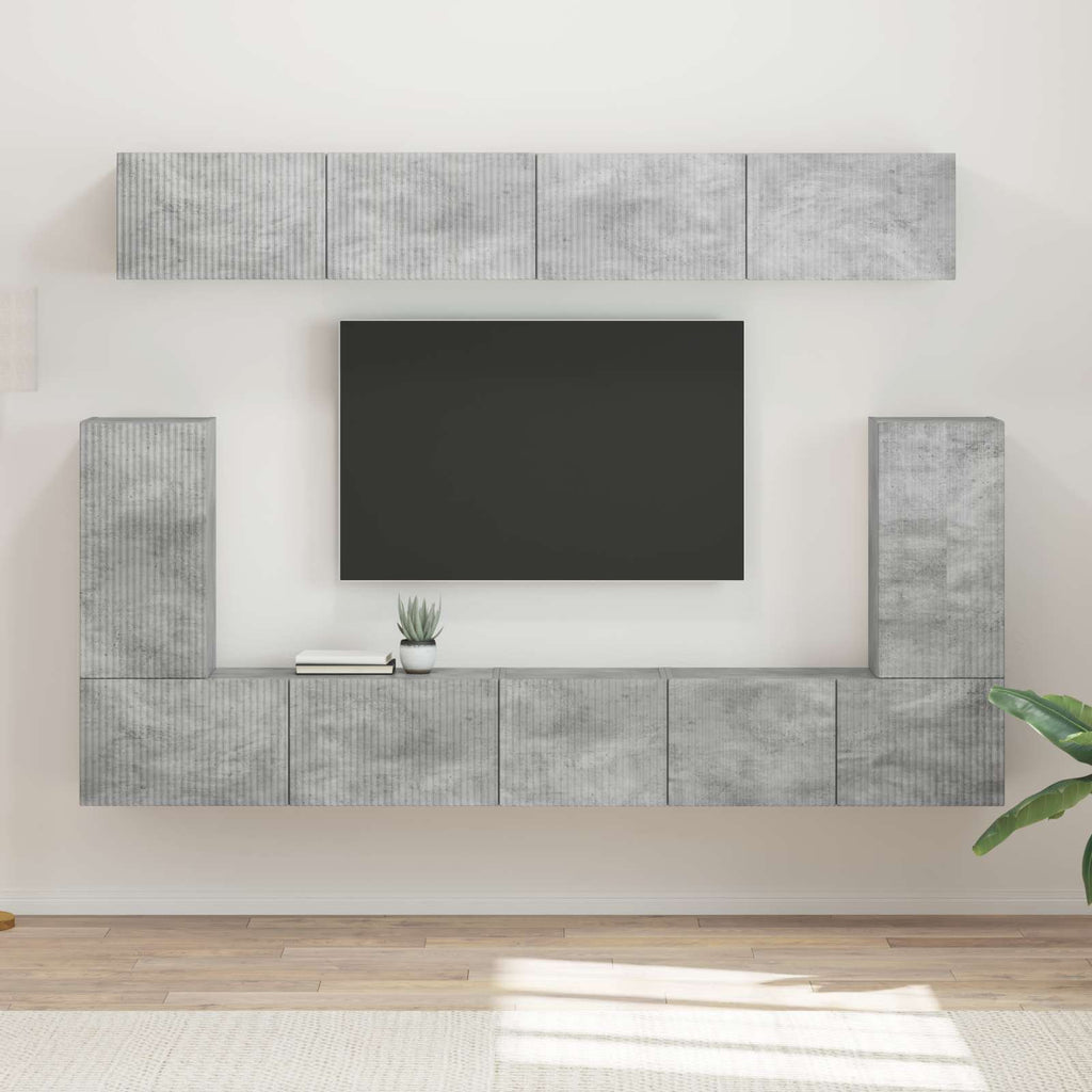 vidaXL Zestaw szafek RTV 5 pcs Betonowy szary Materiał drewnopochodny