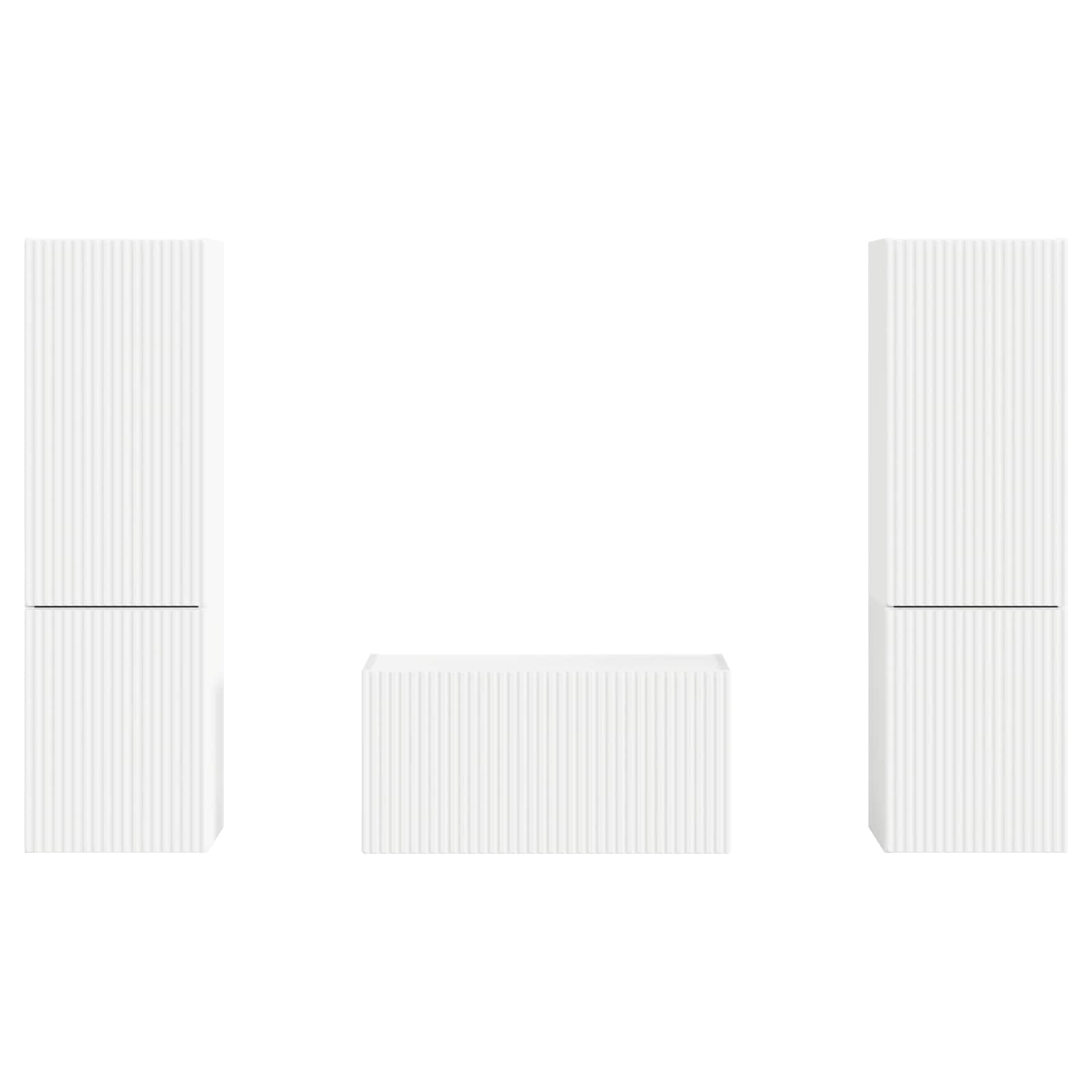 vidaXL Zestaw szafek RTV 5 pcs Biały Materiał drewnopochodny