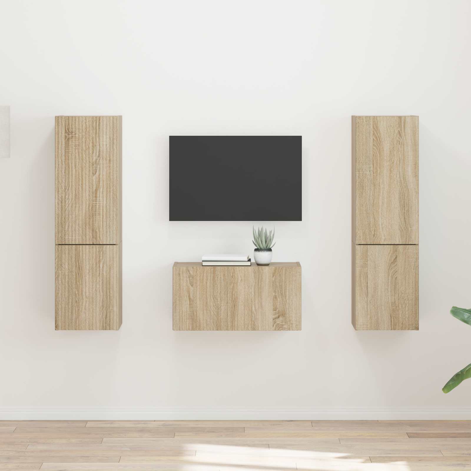 vidaXL Zestaw szafek RTV 5 pcs Dąb Sonoma Materiał drewnopochodny