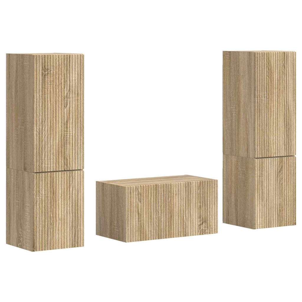 vidaXL Zestaw szafek RTV 5 pcs Dąb Sonoma Materiał drewnopochodny