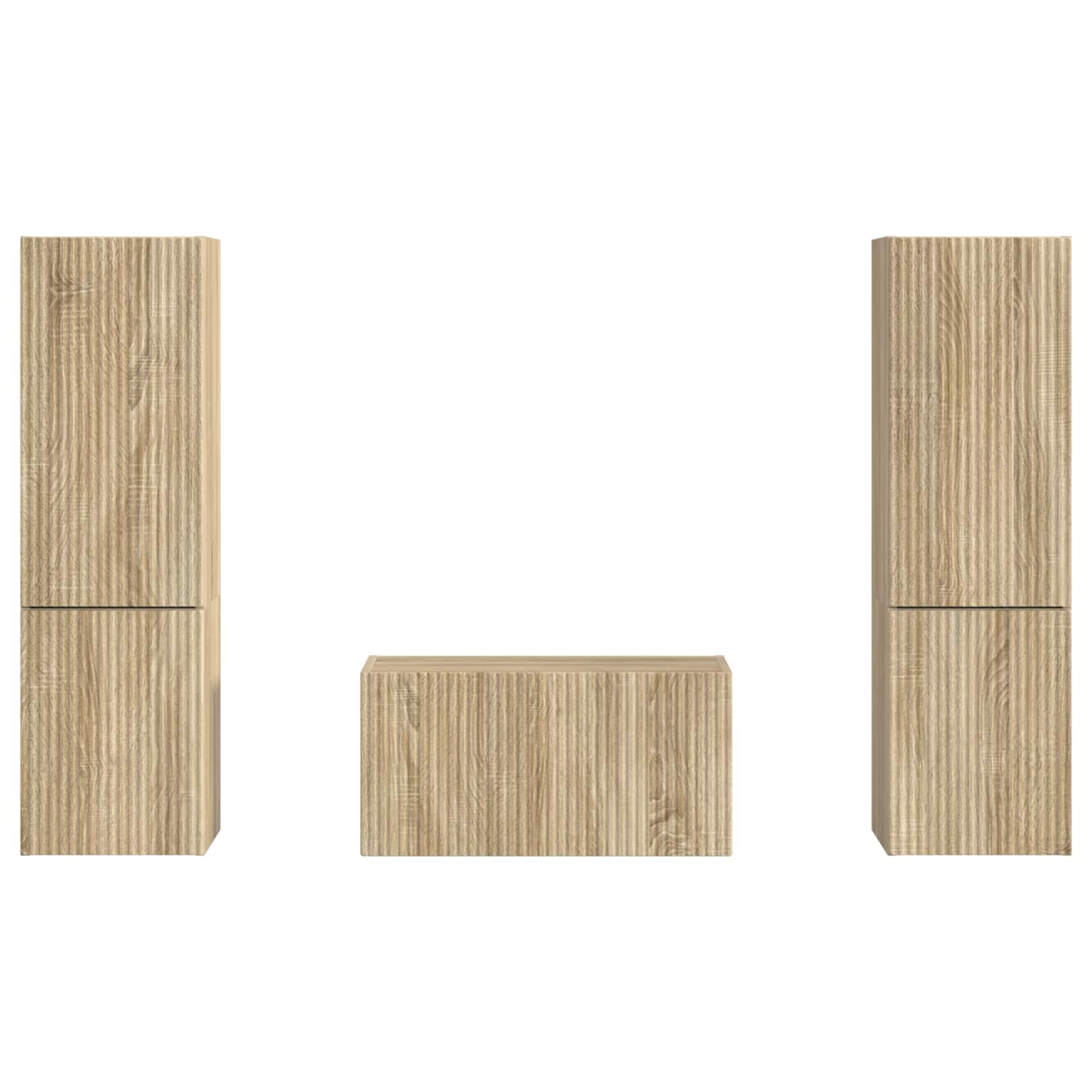 vidaXL Zestaw szafek RTV 5 pcs Dąb Sonoma Materiał drewnopochodny