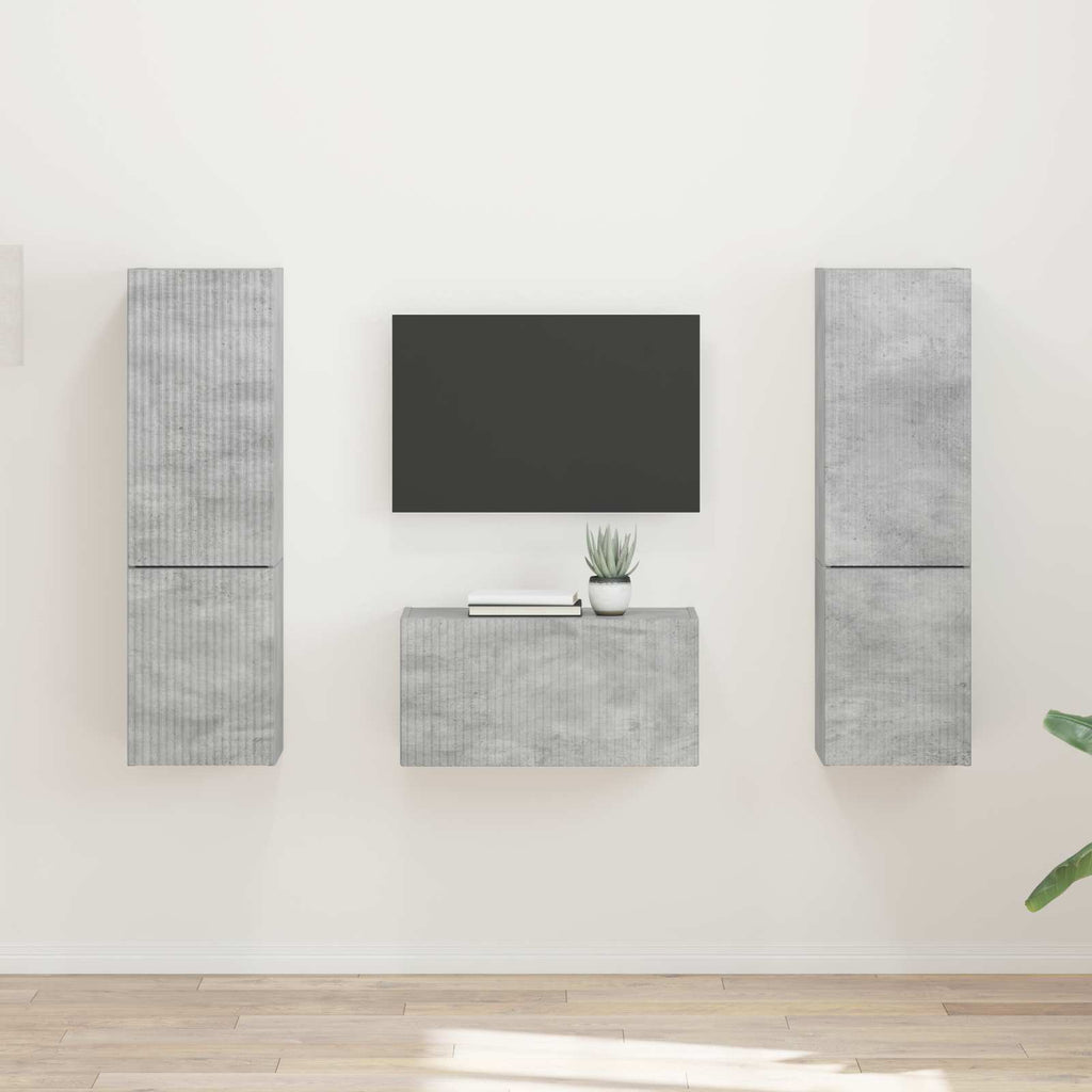 vidaXL Zestaw szafek RTV 5 pcs Betonowy szary Materiał drewnopochodny