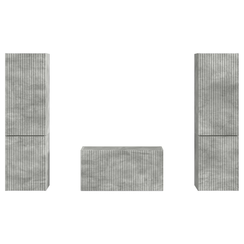 vidaXL Zestaw szafek RTV 5 pcs Betonowy szary Materiał drewnopochodny