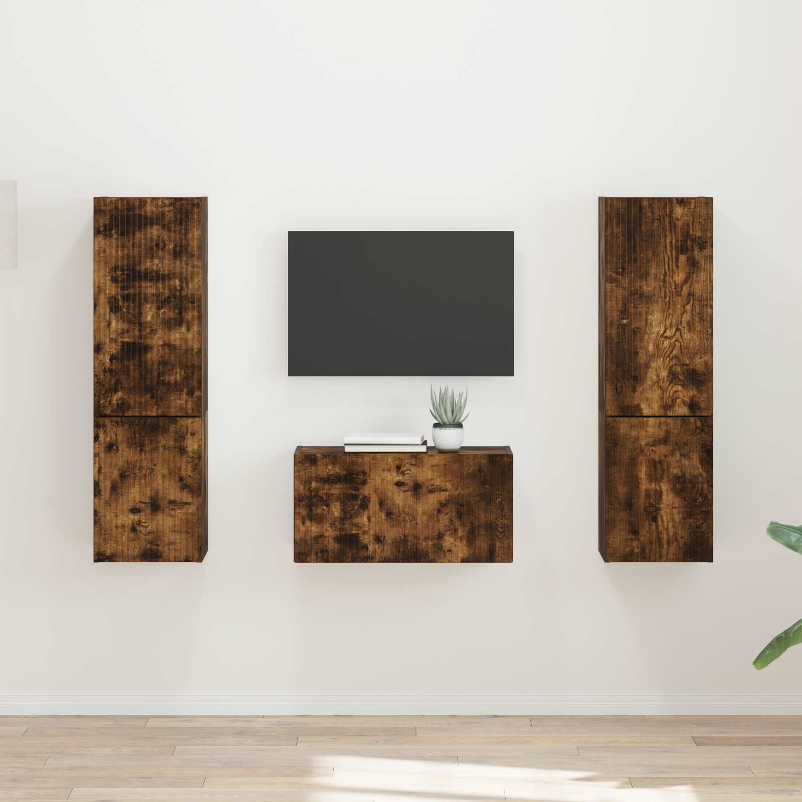 vidaXL Zestaw szafek RTV 5 pcs Dąb wędzony Materiał drewnopochodny