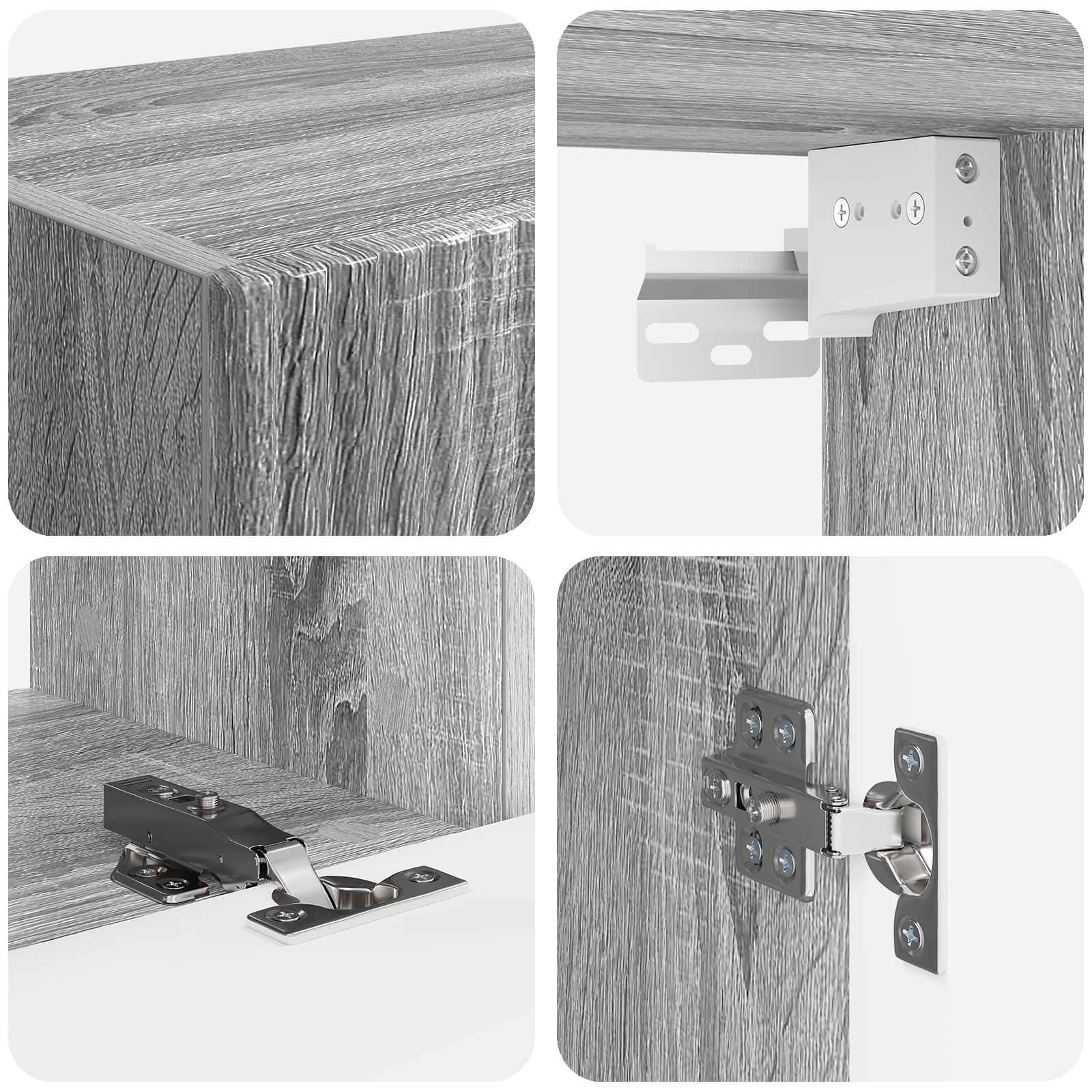 vidaXL Zestaw szafek RTV 5 pcs Szary Sonoma Materiał drewnopochodny